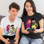 Fashion, accesorii si bijuterii - Copii - Imbracaminte copii - Tricouri copii - Tricou Copii Baieti Tineri Titani Gumball SpongeBob Robin Starfire CoolTrend, negru, marime XS Copii - Infinity.ro