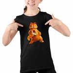 Fashion, accesorii si bijuterii - Copii - Imbracaminte copii - Tricouri copii - Tricou Copii Fete Garfield Rege Coroana Pisicesti, negru, marime XL Copii - Infinity.ro