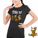 Fashion, accesorii si bijuterii - Copii - Imbracaminte copii - Tricouri copii - Tricou Copii Fete Scooby Doo Glume Scrappy Daphne Shaggy, negru, marime XS Copii - Infinity.ro