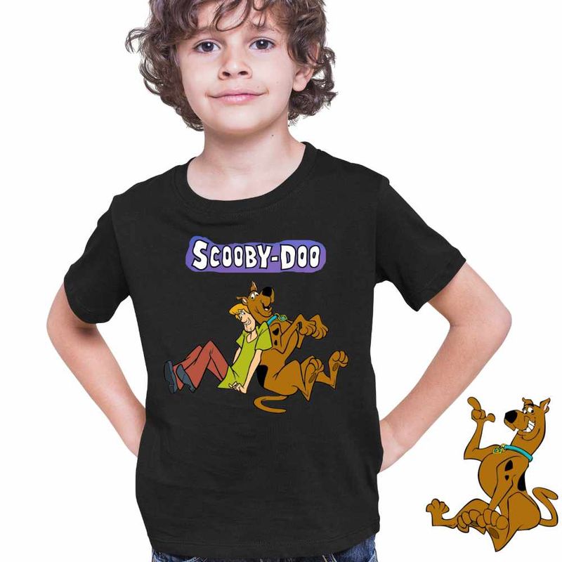 Fashion, accesorii si bijuterii - Copii - Imbracaminte copii - Tricouri copii - Tricou Copii Baieti Scooby Doo Shaggy Friends, negru, marime S Copii - Infinity.ro