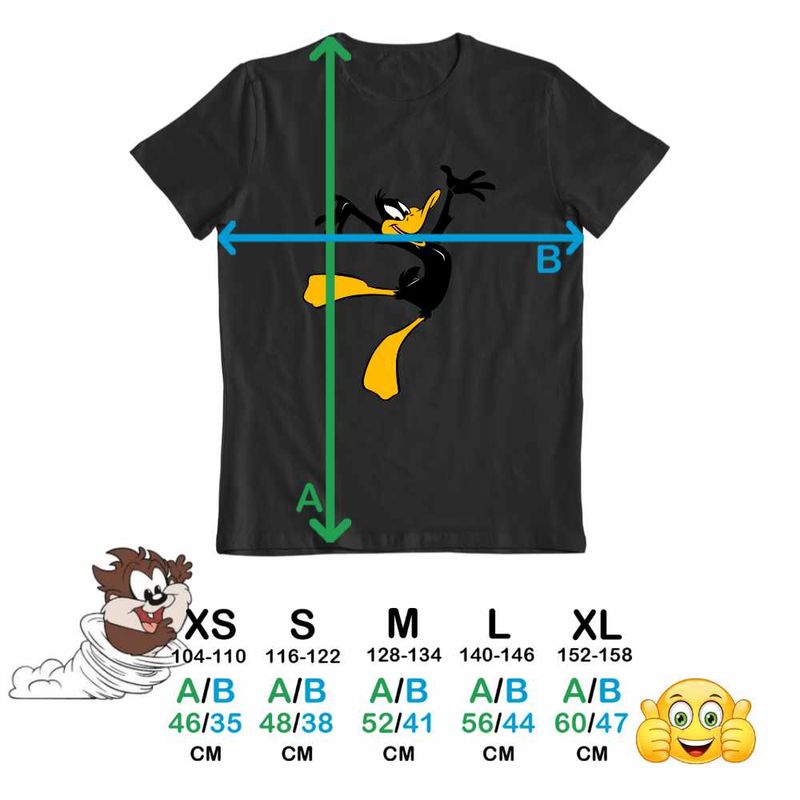 Fashion, accesorii si bijuterii - Copii - Imbracaminte copii - Tricouri copii - Tricou Copii Fete Daffy Duck Ratoi Negru, negru, marime M Copii - Infinity.ro