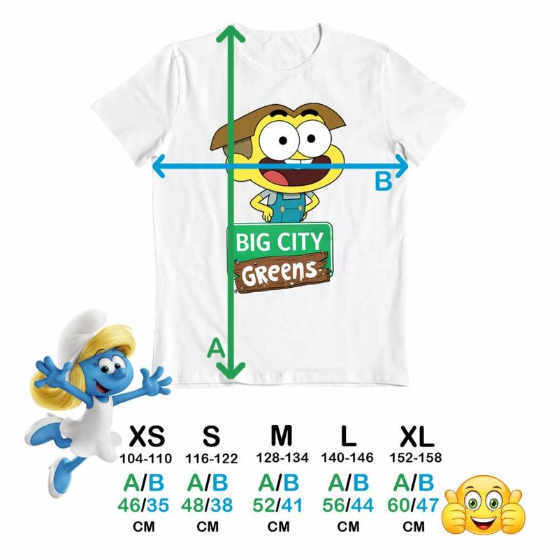 Fashion, accesorii si bijuterii - Copii - Imbracaminte copii - Tricouri copii - Tricou Copii Baieti Familia Green Cricket Big City Greens CoolTrend, alb, marime XL Copii - Infinity.ro