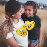 Fashion, accesorii si bijuterii - Copii - Imbracaminte copii - Tricouri copii - Tricou Copii Fete Sponge Bob Inima SpongeBoo Pantaloni Patrati CoolTrend, alb, marime S Copii - Infinity.ro