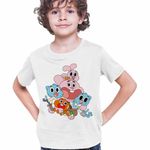 Fashion, accesorii si bijuterii - Copii - Imbracaminte copii - Tricouri copii - Tricou Copii Baieti Gumball Toata Familia Gumbal CoolTrend, alb, marime M Copii - Infinity.ro