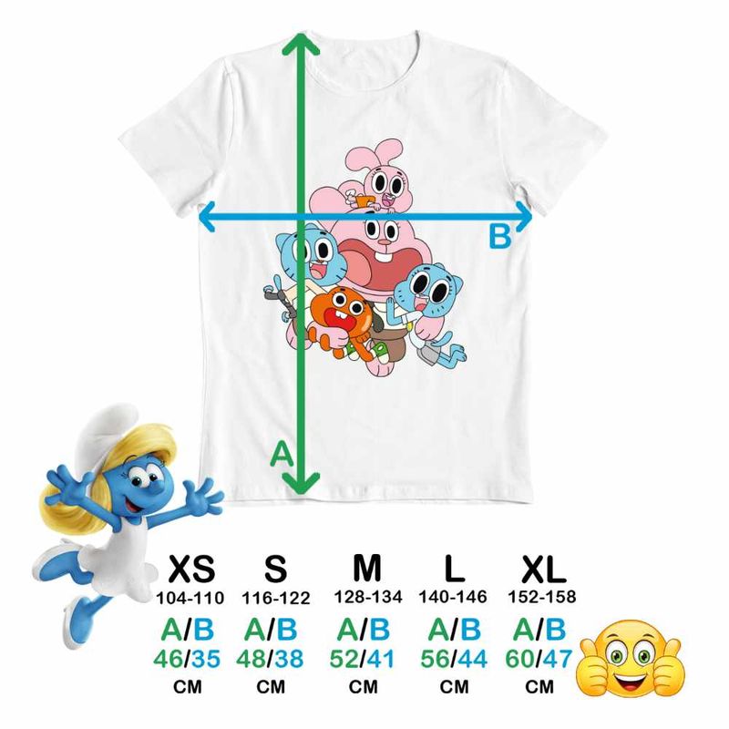 Fashion, accesorii si bijuterii - Copii - Imbracaminte copii - Tricouri copii - Tricou Copii Baieti Gumball Toata Familia Gumbal CoolTrend, alb, marime M Copii - Infinity.ro