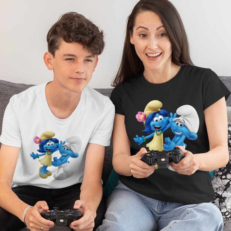 Fashion, accesorii si bijuterii - Copii - Imbracaminte copii - Tricouri copii - Tricou Copii Baieti Rusinosul Floricica Blossom Strumfii CoolTrend, negru, marime M Copii - Infinity.ro