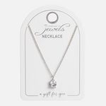 Fashion, accesorii si bijuterii - Femei - Bijuterii femei - Coliere femei - Colier dama cu lant argintiu si pandantiv cu piatra mare - Infinity.ro