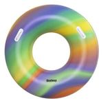 Jucarii, Copii si Bebe - Jucarii si jocuri - Jucarii de exterior - Colaci, ochelari si accesorii inot copii - Colac gonflabil cu manere, diametru 119 cm, design rainbow - Infinity.ro