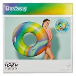 Jucarii, Copii si Bebe - Jucarii si jocuri - Jucarii de exterior - Colaci, ochelari si accesorii inot copii - Colac gonflabil cu manere, diametru 119 cm, design rainbow - Infinity.ro