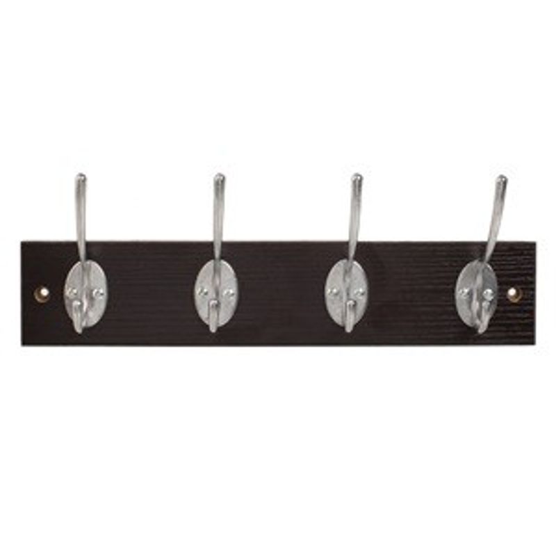 Casa si Gradina - Mobilier - Organizare si depozitare - Cuiere - Cuier de perete din lemn, 8 carlige, maro inchis, 34.5x1.2x7cm - Infinity.ro