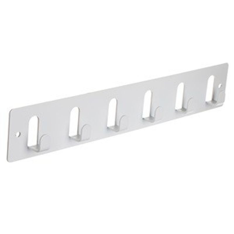 Casa si Gradina - Mobilier - Organizare si depozitare - Cuiere - Cuier metalic de perete, 6 cârlige, alb, 30x5 cm - Infinity.ro