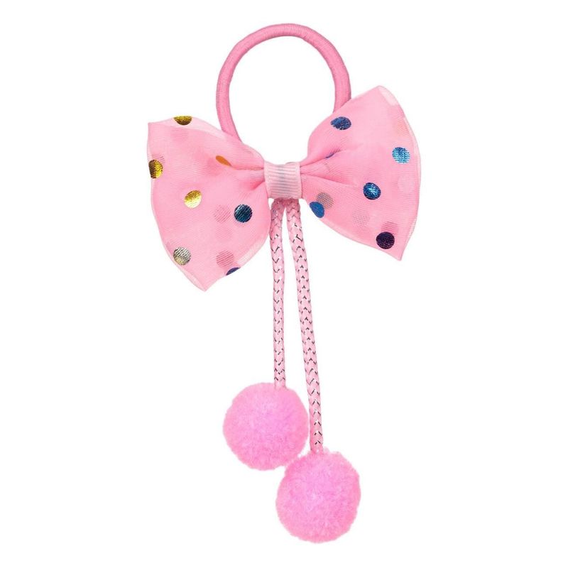 Fashion, accesorii si bijuterii - Copii - Accesorii copii - Accesorii pentru par copii - Elastice de Par Colorate pentru Copii cu Pompons Roz - Infinity.ro