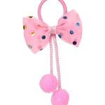 Fashion, accesorii si bijuterii - Copii - Accesorii copii - Accesorii pentru par copii - Elastice de Par Colorate pentru Copii cu Pompons Roz - Infinity.ro