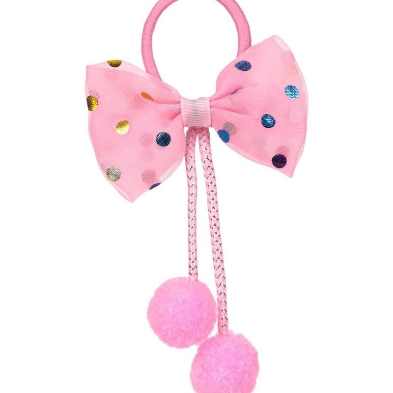 Fashion, accesorii si bijuterii - Copii - Accesorii copii - Accesorii pentru par copii - Elastice de Par Colorate pentru Copii cu Pompons Roz - Infinity.ro