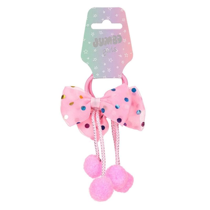 Fashion, accesorii si bijuterii - Copii - Accesorii copii - Accesorii pentru par copii - Elastice de Par Colorate pentru Copii cu Pompons Roz - Infinity.ro