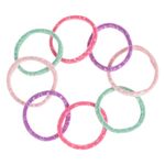 Fashion, accesorii si bijuterii - Copii - Accesorii copii - Accesorii pentru par copii - Elastice de par frotte cu imprimeu inimi pentru copii, 8 bucati, multicolore - Infinity.ro