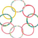 Fashion, accesorii si bijuterii - Copii - Accesorii copii - Accesorii pentru par copii - Elastice de par din frotte pentru copii, Set 8 buc, Multicolor, cu imprimeuri cu flori si fructe - Infinity.ro