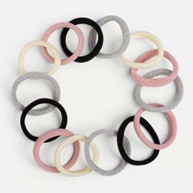 Fashion, accesorii si bijuterii - Copii - Accesorii copii - Accesorii pentru par copii - Elastice de par frotte pentru copii, Set 14 buc, Culori diverse - Infinity.ro