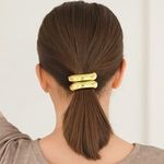 Fashion, accesorii si bijuterii - Femei - Accesorii femei - Accesorii pentru par femei - Elastic de par cu inel dublu auriu, 5 cm - Infinity.ro