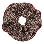 Fashion, accesorii si bijuterii - Femei - Accesorii femei - Accesorii pentru par femei - Elastic de par textil cu model leopard si margine rosie - Infinity.ro