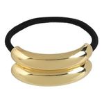 Fashion, accesorii si bijuterii - Femei - Accesorii femei - Accesorii pentru par femei - Elastic de par cu inel dublu auriu, 5 cm - Infinity.ro