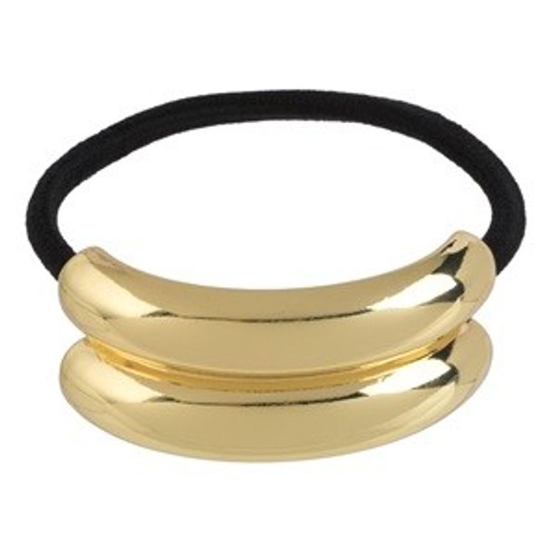 Fashion, accesorii si bijuterii - Femei - Accesorii femei - Accesorii pentru par femei - Elastic de par cu inel dublu auriu, 5 cm - Infinity.ro