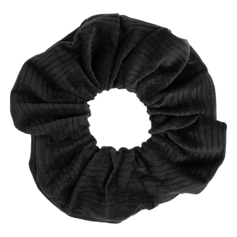 Fashion, accesorii si bijuterii - Femei - Accesorii femei - Accesorii pentru par femei - Elastic de par catifelat cu textura ribbed, Negru - Infinity.ro