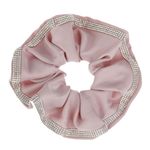 Fashion, accesorii si bijuterii - Femei - Accesorii femei - Accesorii pentru par femei - Elastic de par satinat roz cu strass pentru femei - Infinity.ro