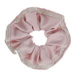 Fashion, accesorii si bijuterii - Femei - Accesorii femei - Accesorii pentru par femei - Elastic de par satinat roz cu strass pentru femei - Infinity.ro