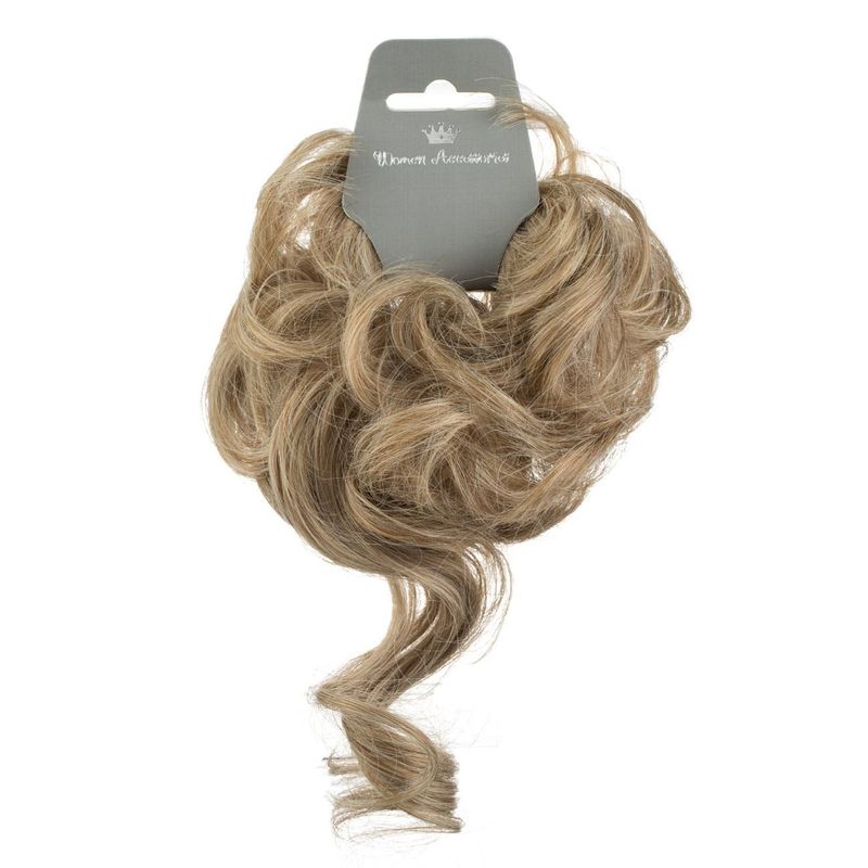 Fashion, accesorii si bijuterii - Femei - Accesorii femei - Accesorii pentru par femei - Elastic de Par cu Suvite Lungi, Blond, Par Sintetic - Infinity.ro