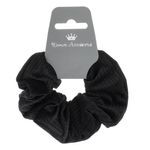 Fashion, accesorii si bijuterii - Femei - Accesorii femei - Accesorii pentru par femei - Elastic de par catifelat cu textura ribbed, Negru - Infinity.ro