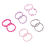Fashion, accesorii si bijuterii - Femei - Accesorii femei - Accesorii pentru par femei - Elastice de par cu buline, Set 10 buc, Culori pastel - Infinity.ro