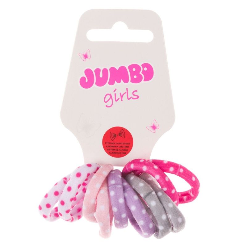 Fashion, accesorii si bijuterii - Femei - Accesorii femei - Accesorii pentru par femei - Elastice de par cu buline, Set 10 buc, Culori pastel - Infinity.ro