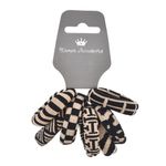 Fashion, accesorii si bijuterii - Femei - Accesorii femei - Accesorii pentru par femei - Elastice de par frotte cu forme geometrice, Set 7 buc, Ecru si Negru - Infinity.ro