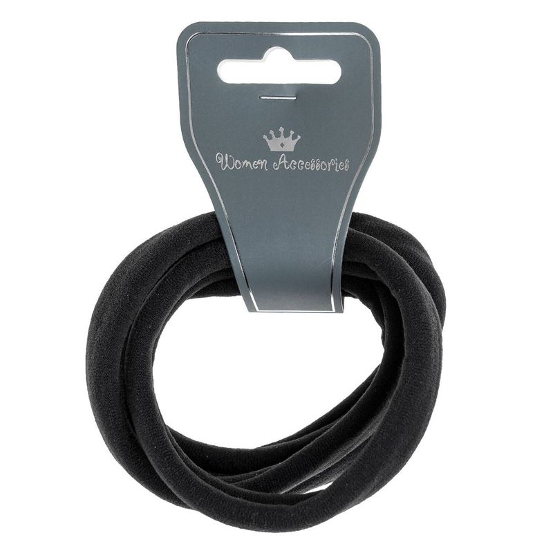 Fashion, accesorii si bijuterii - Femei - Accesorii femei - Accesorii pentru par femei - Elastice de par frotte, Set 4 bucati, XL, Negru - Infinity.ro