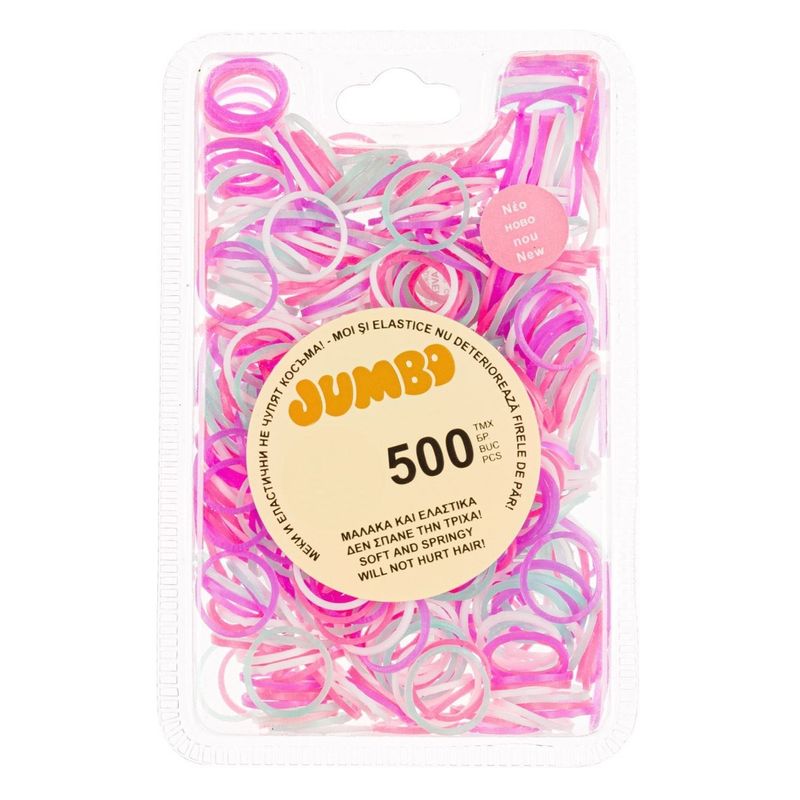 Fashion, accesorii si bijuterii - Femei - Accesorii femei - Accesorii pentru par femei - Elastice pentru par, Set 500 buc, Multicolore, Cauciuc - Infinity.ro