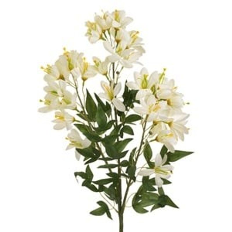 Casa si Gradina - Decoratiuni - Obiecte decorative - Plante artificiale - Floare artificiala cu tulpina lunga, flori albe si galbene, 83 cm - Infinity.ro