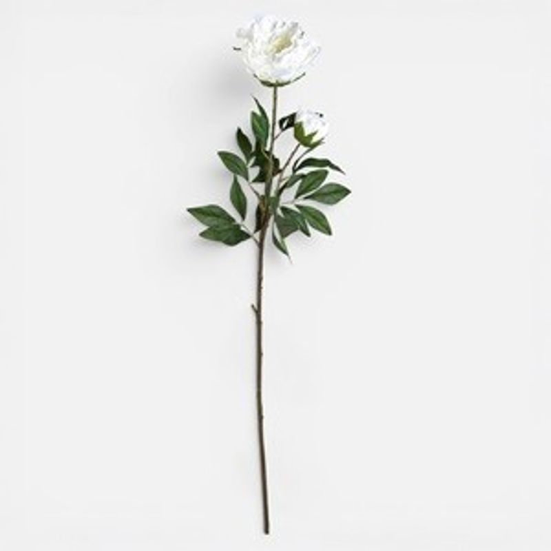 Casa si Gradina - Decoratiuni - Obiecte decorative - Plante artificiale - Floare Artificiala Bujor Alb 94cm - Infinity.ro