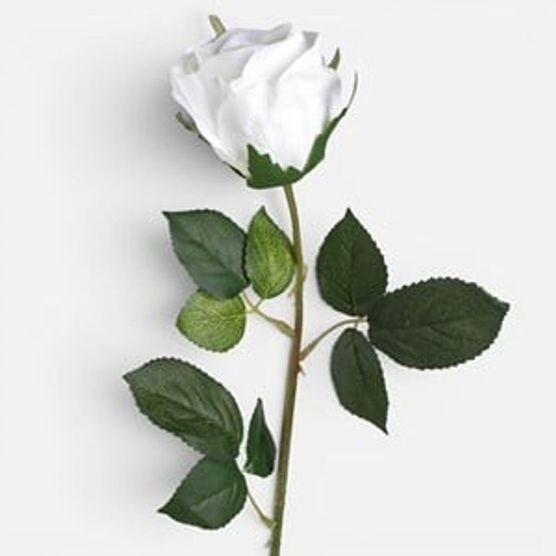 Casa si Gradina - Decoratiuni - Obiecte decorative - Plante artificiale - Floare Artificiala Trandafir Alb 68cm - Infinity.ro