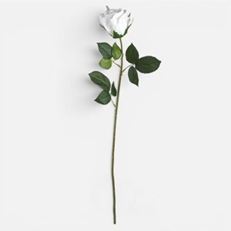 Casa si Gradina - Decoratiuni - Obiecte decorative - Plante artificiale - Floare Artificiala Trandafir Alb 68cm - Infinity.ro
