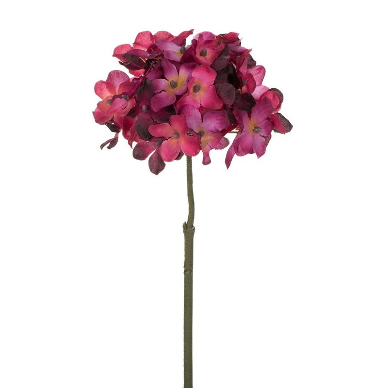 Casa si Gradina - Decoratiuni - Obiecte decorative - Plante artificiale - Floare artificiala Hortensie Rosie, 24 cm - Infinity.ro