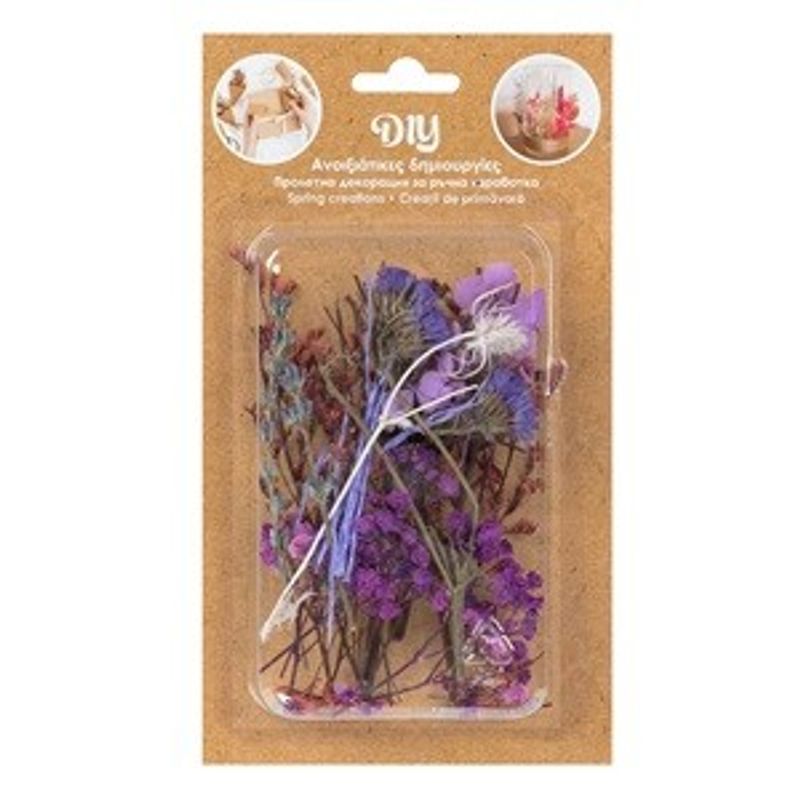 Casa si Gradina - Decoratiuni - Obiecte decorative - Plante artificiale - Flori Uscate Mov Lila pentru Proiecte DIY - Infinity.ro