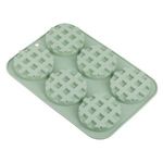 Casa si Gradina - Bucatarie si vesela - Ustensile bucatarie - Forme prajituri - Forma de copt din silicon pentru clatite, 6 spatii, 18x25 cm, verde - Infinity.ro