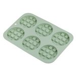 Casa si Gradina - Bucatarie si vesela - Ustensile bucatarie - Forme prajituri - Forma de copt din silicon pentru clatite, 6 spatii, 18x25 cm, verde - Infinity.ro