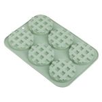 Casa si Gradina - Bucatarie si vesela - Ustensile bucatarie - Forme prajituri - Forma de copt din silicon pentru clatite, 6 spatii, 18x25 cm, verde - Infinity.ro