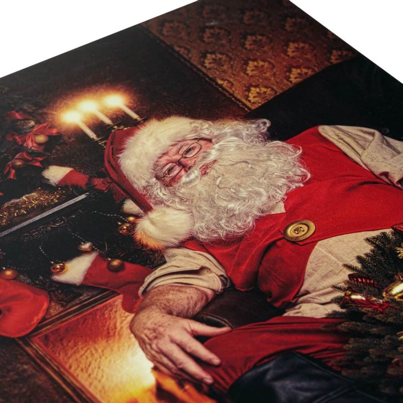 Casa si Gradina - Decoratiuni - Decoratiuni de sezon - Suport Farfurie Decorativ Craciun cu Santa Claus Semineu - Infinity.ro