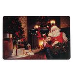 Casa si Gradina - Decoratiuni - Decoratiuni de sezon - Suport Farfurie Decorativ Craciun cu Santa Claus Semineu - Infinity.ro