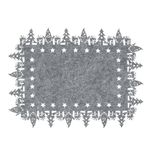 Casa si Gradina - Decoratiuni - Decoratiuni de sezon - Suport farfurii decorativ de Craciun dreptunghiular gri - Infinity.ro