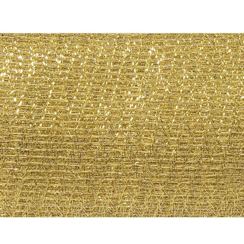 Casa si Gradina - Decoratiuni - Decoratiuni de sezon - Tesatura Decorativa Craciun Aurie Poliester 3m x 80cm - Infinity.ro
