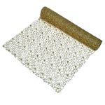 Casa si Gradina - Decoratiuni - Decoratiuni de sezon - Tesatura Decorativa de Craciun Bej Plasa cu Glitter 5m x 48m - Infinity.ro